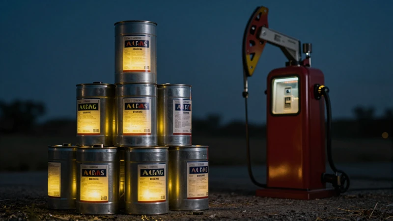 Estudio de combustible y bomba en luz cinematográfica