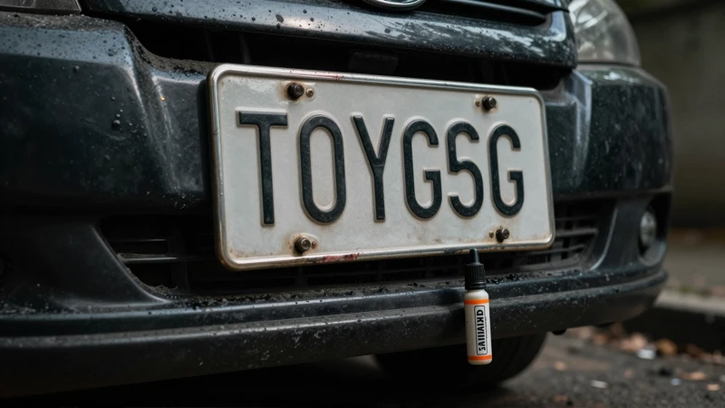 Detalles forenses en un coche con iluminación dramática