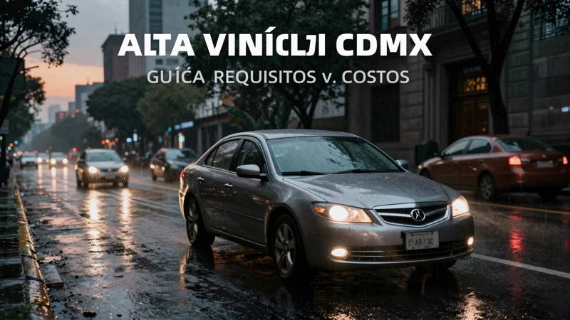 Guía visual de alta vehicular en CDMX