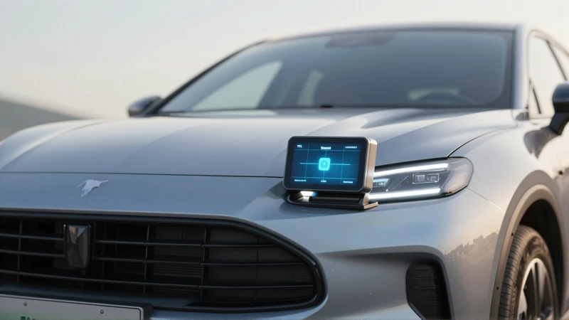 Coche moderno con escáner en luz de día