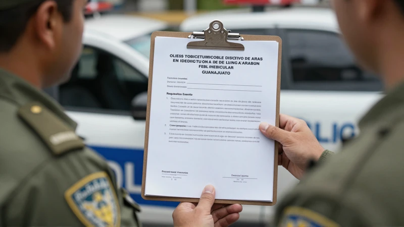 Se inspecciona un vehículo con elementos de verificación en Guanajuato