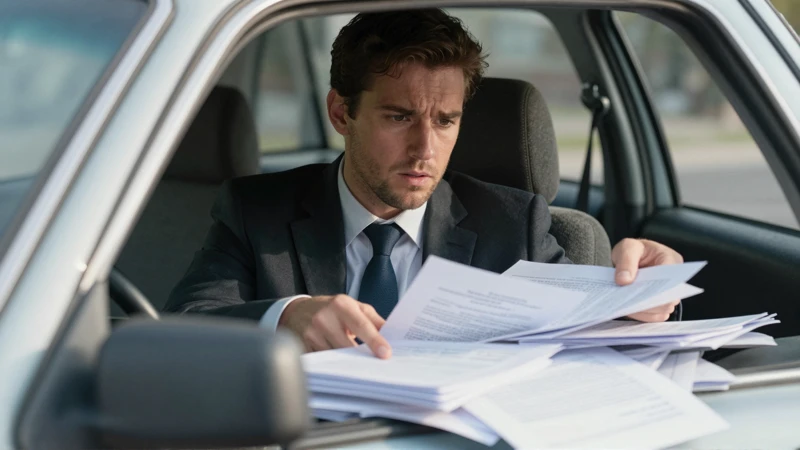 Dramático encuentro: papeles, coche y preocupación