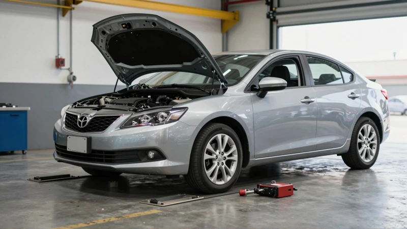 Inspección automotriz profesional en un taller moderno