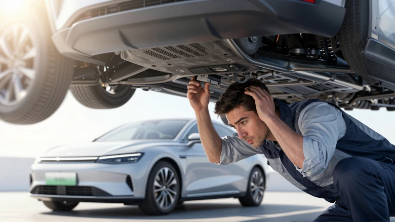 Sedán moderno bajo luz, concepto artístico automotriz